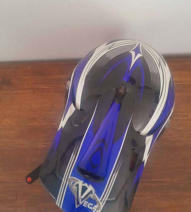 Premium Blue Vega Motocross Helmet  Pro-Level Safety & Style!