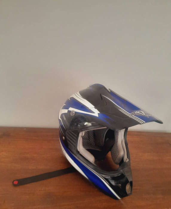 Premium Blue Vega Motocross Helmet  Pro-Level Safety & Style!
