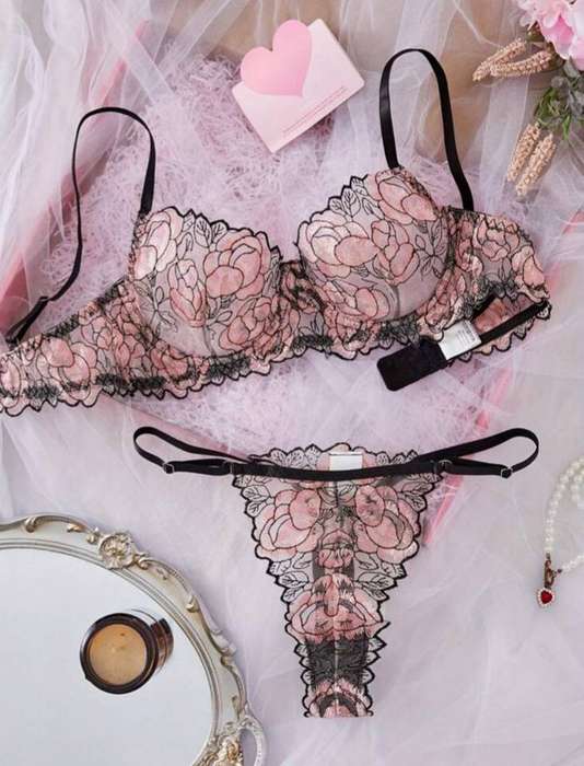 Pink lingerie set