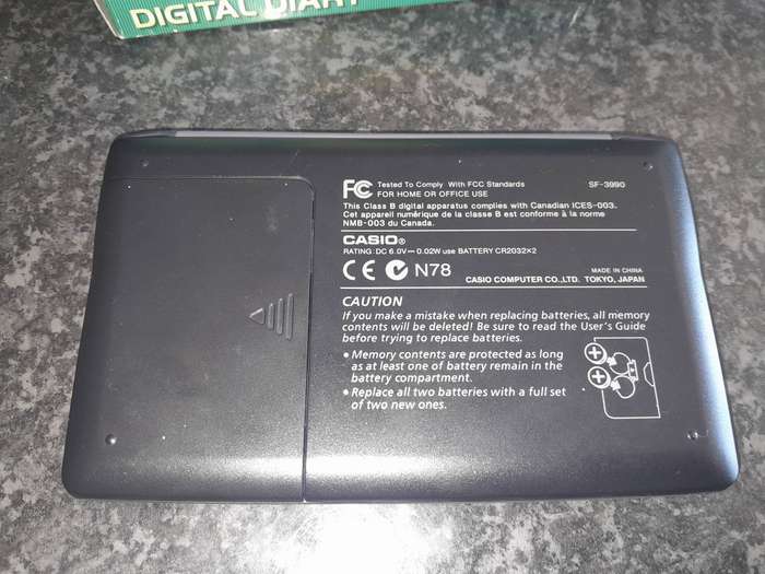 Vintage Casio Digital Diary SF-3990 (128KB)  Excellent Condition with Box & Manuals