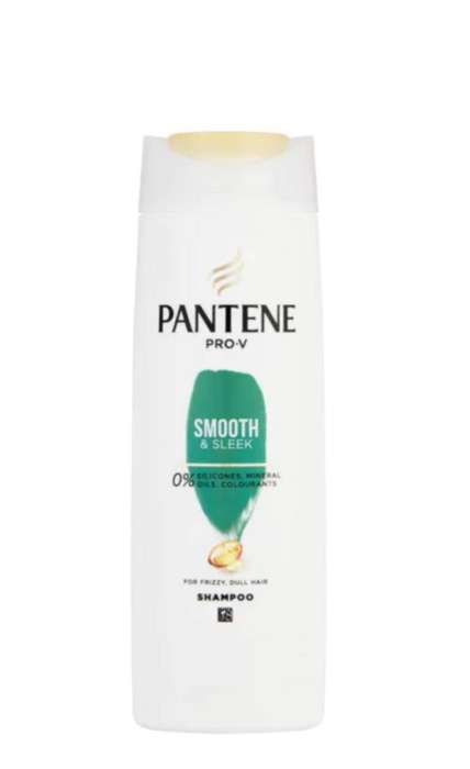 Pantene Pro-V Smooth & Sleek Shampoo 200 ml  For Frizzy / Dull Hair  0% Silicones, Mineral Oils