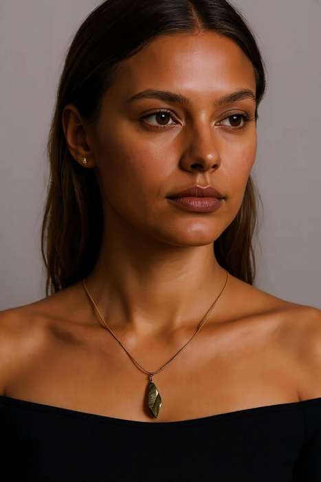 Unique Nugget Pendant Necklace on a simple yet stylish cord.