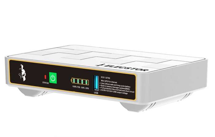Elecstor 18W 38WH LiFePO4 Mini UPS/Powerbank WIFI UPS WIFI BACKUP