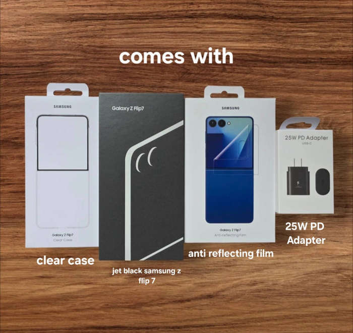 Samsung Galaxy Z Flip7 512GB + 4 Free Accessories Unlocked BNIB Sealed JETBLACK