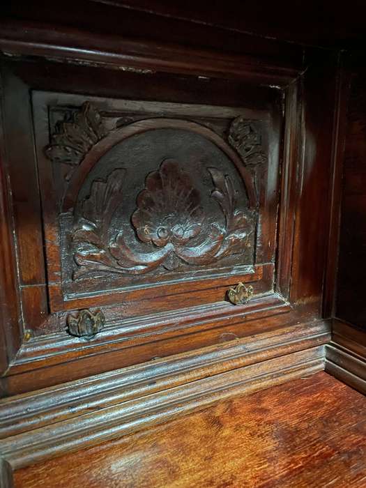 Antique Jacobean Furniture Collection  Buffet Table + Dark Oak Dining Set