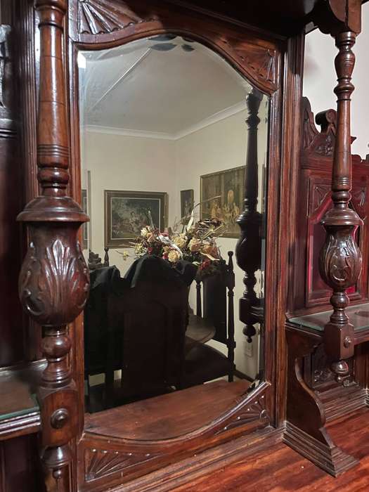 Antique Jacobean Furniture Collection  Buffet Table + Dark Oak Dining Set