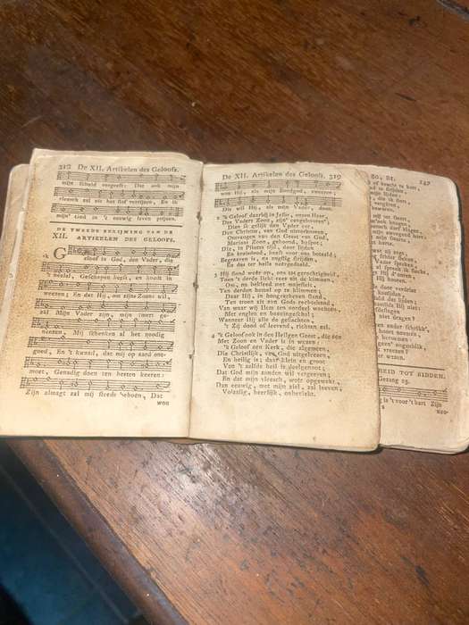 Antique Dutch Pocket Hymn Book & Family Bible  1893