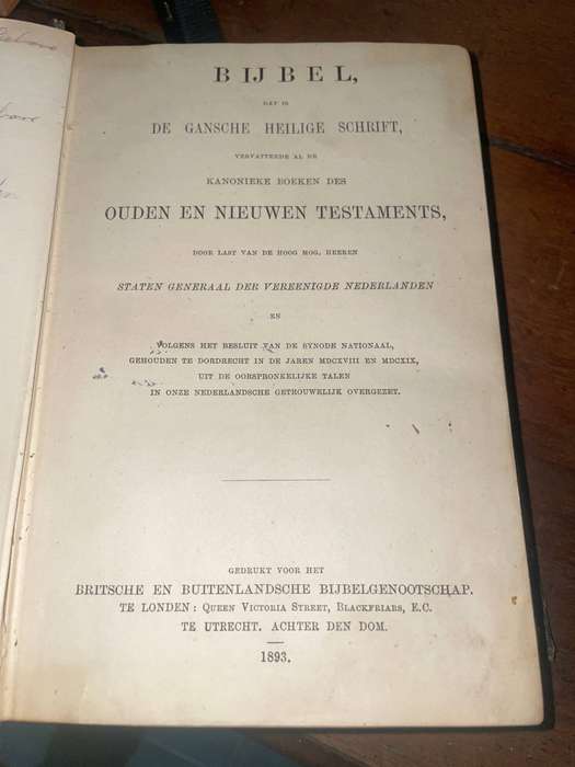Antique Dutch Pocket Hymn Book & Family Bible  1893