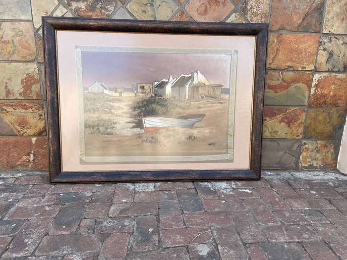 Framed Pastel Painting  Marc Poisson (Signed & Dated 1985)