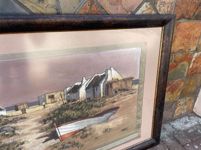 Framed Pastel Painting  Marc Poisson (Signed & Dated 1985)