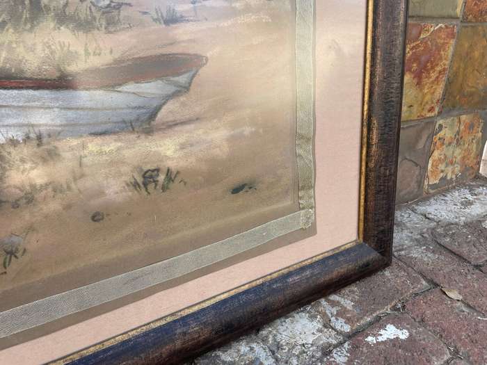 Framed Pastel Painting  Marc Poisson (Signed & Dated 1985)