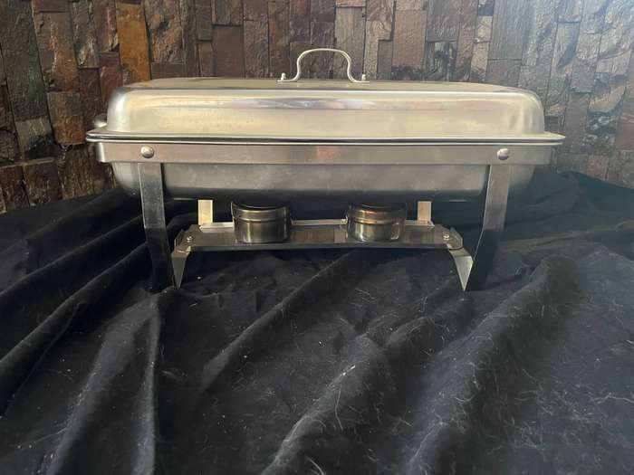 Stainless Steel Chafing Dishes with Half Inserts + 2 Burners Each
