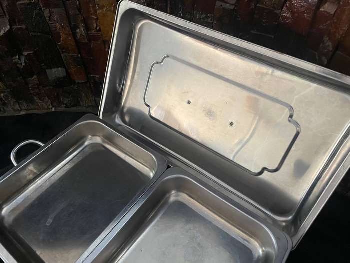 Stainless Steel Chafing Dishes with Half Inserts + 2 Burners Each