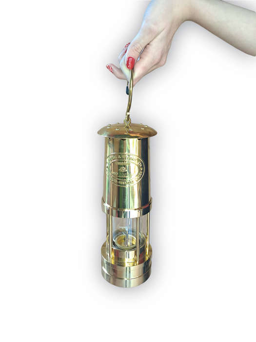 Authentic Brass Miner's Oil Lamp