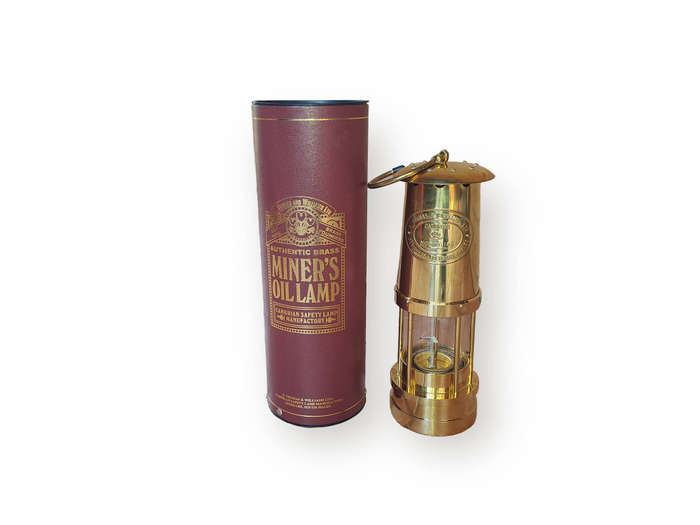Authentic Brass Miner's Oil Lamp