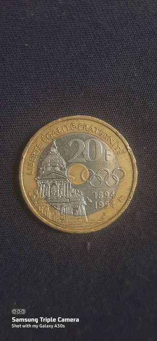 1994 Pierre De Coubertin 20 Francs Coin