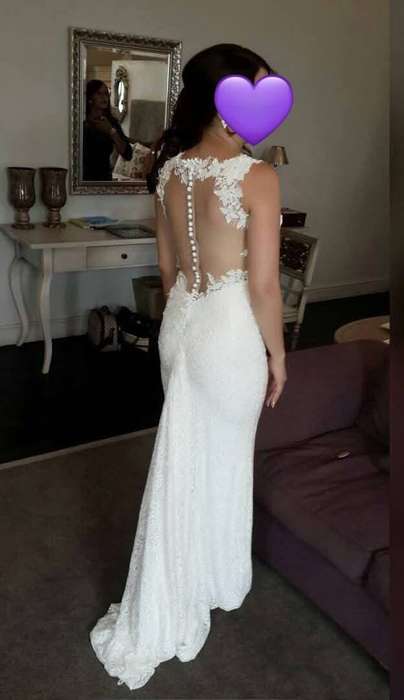 Mermaid Wedding Gown - Lace, low back - Size 32