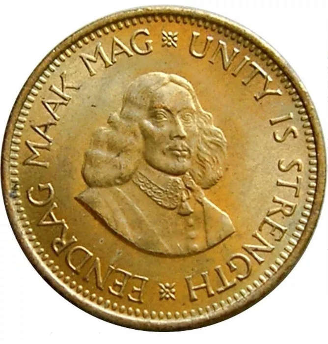 half cent  "EENDRAG MAAK MAG" UNITY IS STRENGTH - 1964