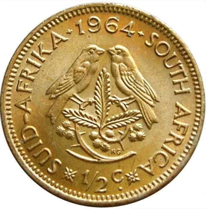 half cent  "EENDRAG MAAK MAG" UNITY IS STRENGTH - 1964