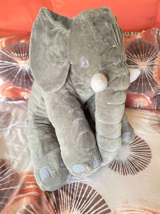 Grey Elephant Pillow