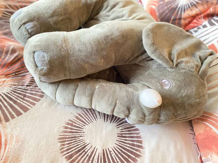 Grey Elephant Pillow