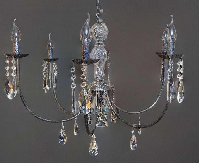 6 Light Chrome Chandelier