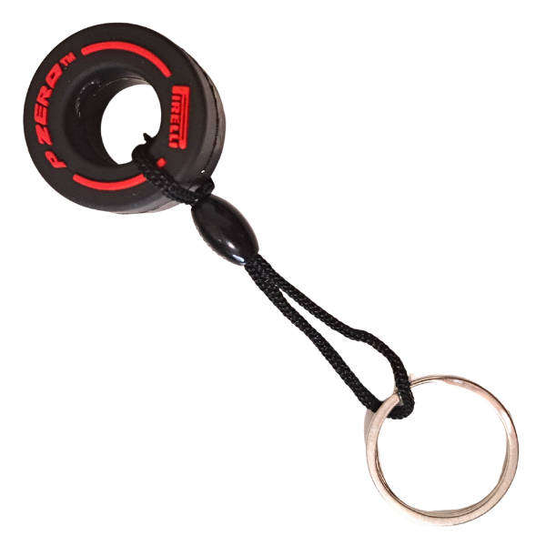 F1 Style Rubber Red Tyre - Mini Racing Tyre Keychain