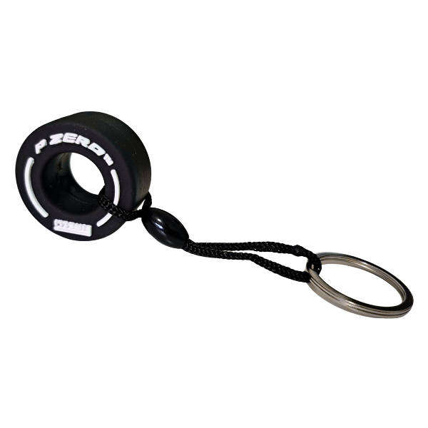 F1 Style Rubber White Tyre - Mini Racing Tyre Keychain