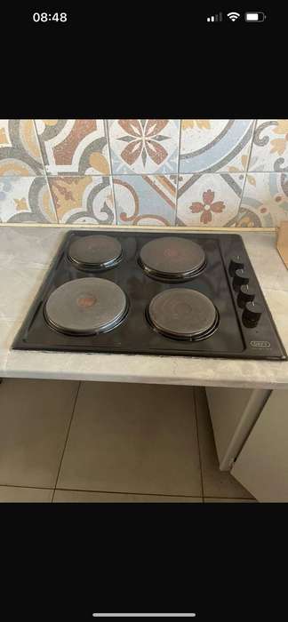 DEFY Slimline Solid Hob Cooktop - Black - 5000 W Stainless Steel