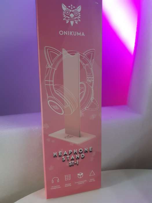 Headphone stand " onikuma " pink