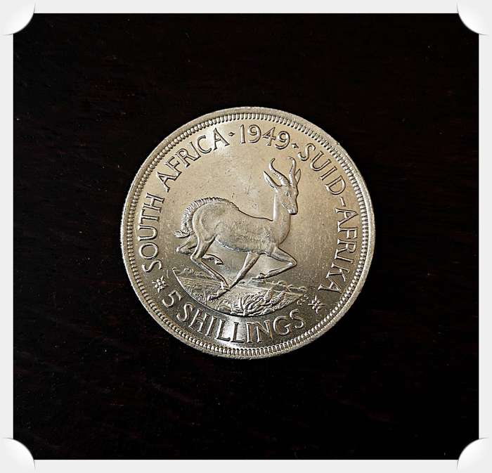 A High Grade Cameo 5 Shilling Silver 800 Ag Coin - Proof-Like Condition - See all 3X Photos ***