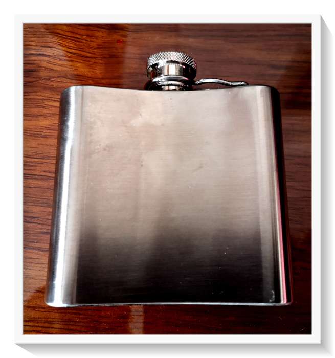 Chivas Regal Whisky Hip Flask Chromed Metal As New