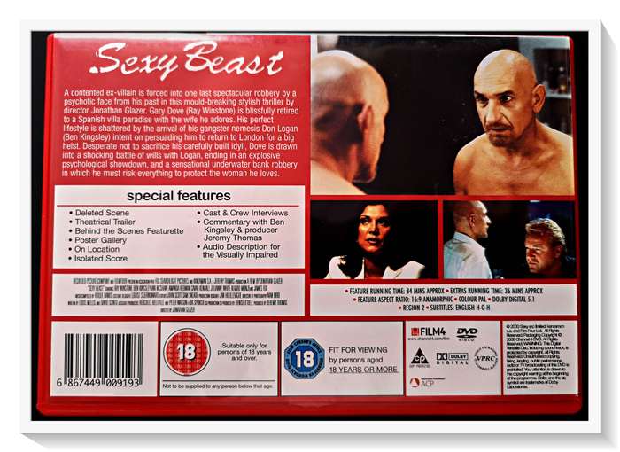 Cult Classic - SEXY BEAST - DVD - PGSVL - Disc and Casing in Excellent Condition
