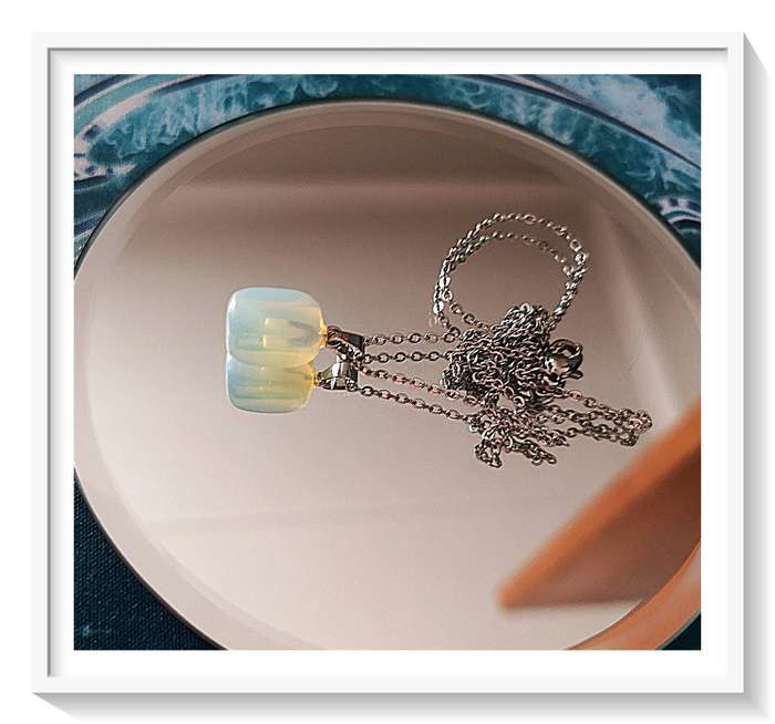 Fine Rectangular Cube Shaped Moonstone Necklace for the Perfectly Refined Girl