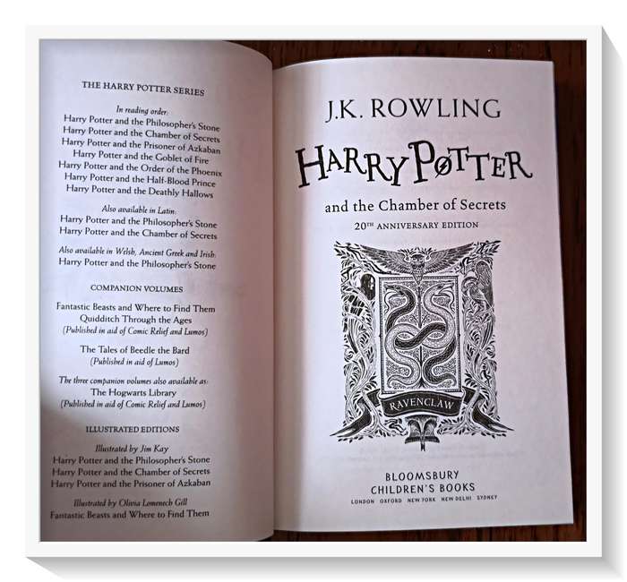 Harry Potter and the Chamber of Secrets - 20th Anniversary Edition - Ravenclaw Edition - Hardcover