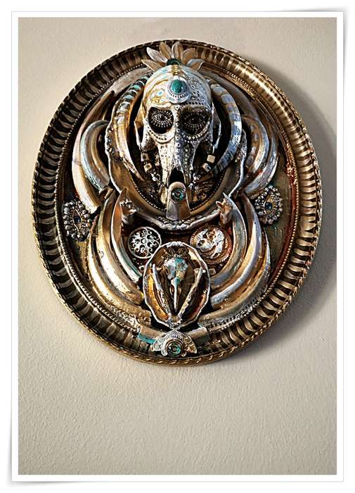 The Hunter's Inscape by Human-Centred Fine Artist Ras Steyn [MA] - Mixed Medium - 400MM X 320mm