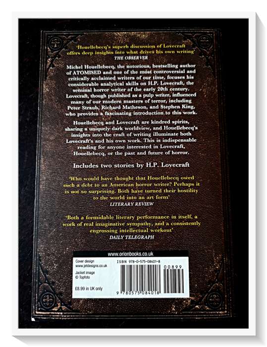 Michel Houellebecq: LOVECRAFT Against the World, Against Life - Intro by Stephen King VG+