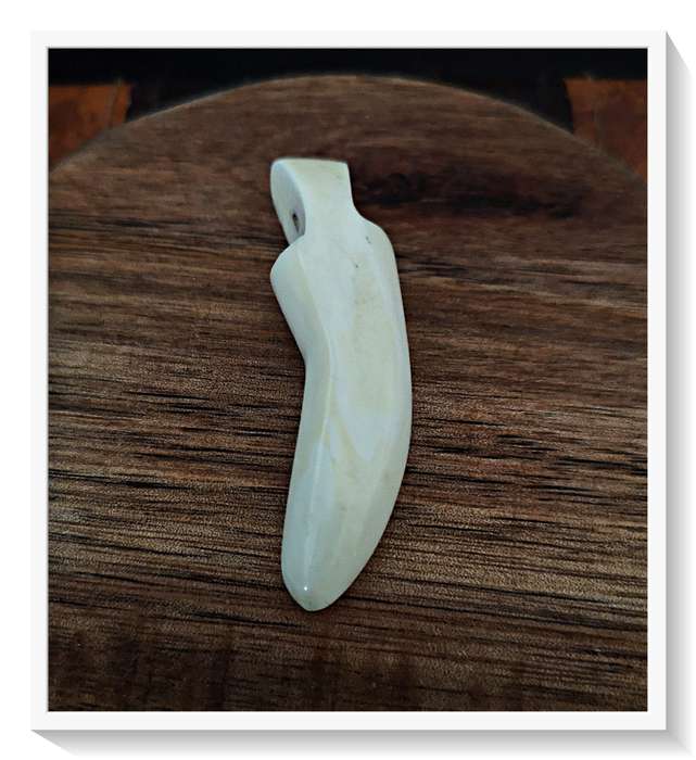 Natural Tribal Tooth Pendant Carved from Warthog Tusk and Polished 50mm by 15mm - Unique Gift*