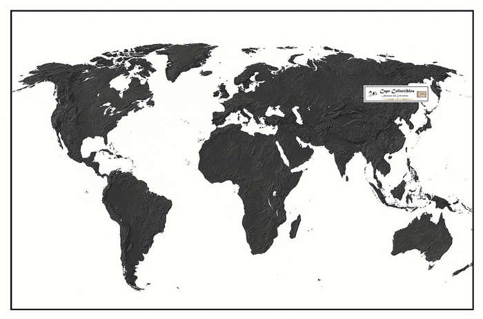 World Relief Map Digital Download For Vinyl Decal Print for Vehicles
