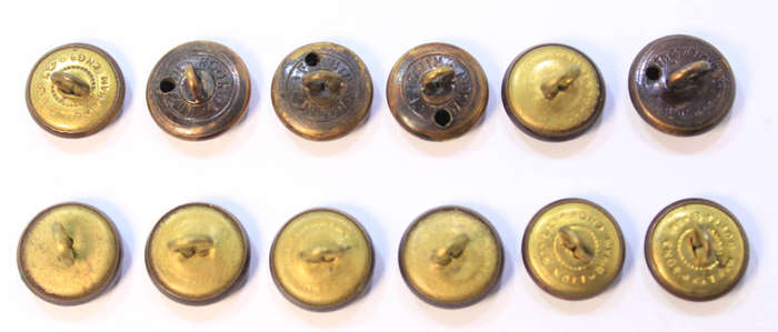 Set Of 12 Small WW2 RAF Brass Buttons with Kings Crown for Uniforms
