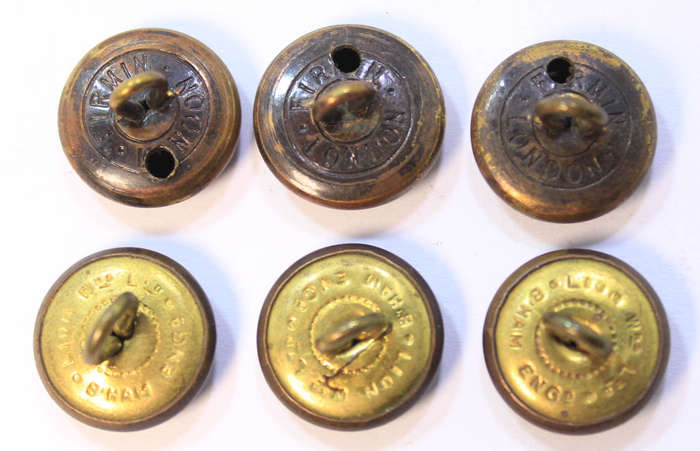 Set Of 12 Small WW2 RAF Brass Buttons with Kings Crown for Uniforms