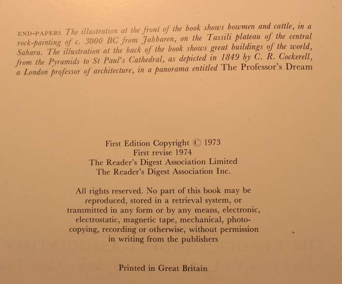 The Last Two Million Years by Readers Digest History Of Man  Hardcover Book