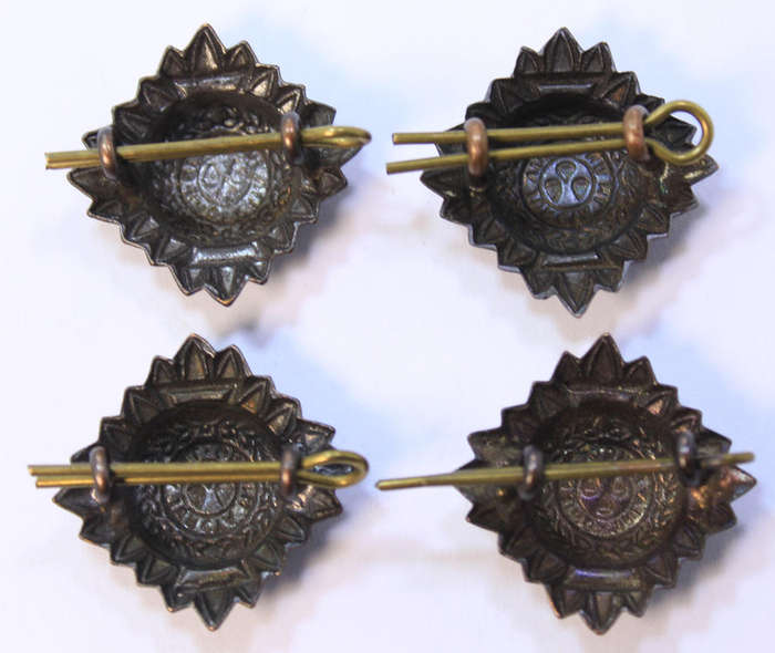 4 x Officers Rank Pips Bath Stars Tria Juncta In Uno Genuine British Military
