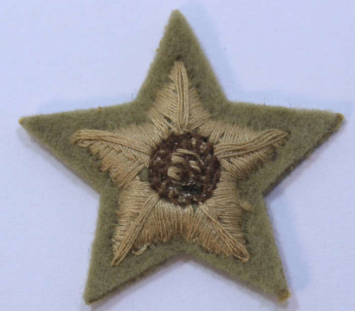 4 x 1940'S WW2 Embroidered Cloth 5 Pointed Officers Stars for SAAF Uniforms