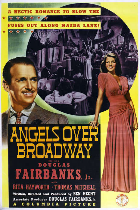 Vintage Angels Over Broadway Film Noir Poster Digital Download