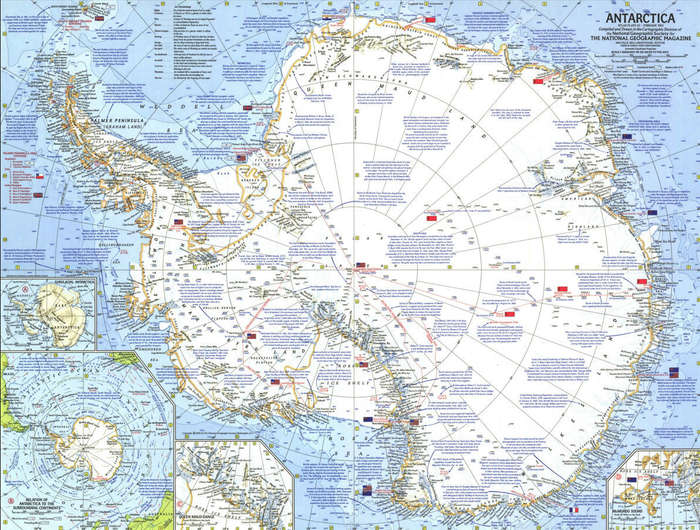National Geographic Antarctica February 1963 Digital Maps Digital Download