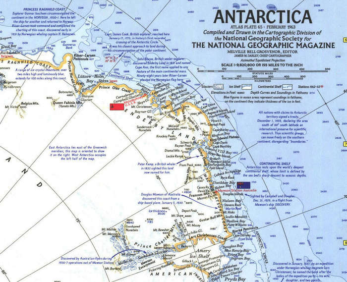 National Geographic Antarctica February 1963 Digital Maps Digital Download