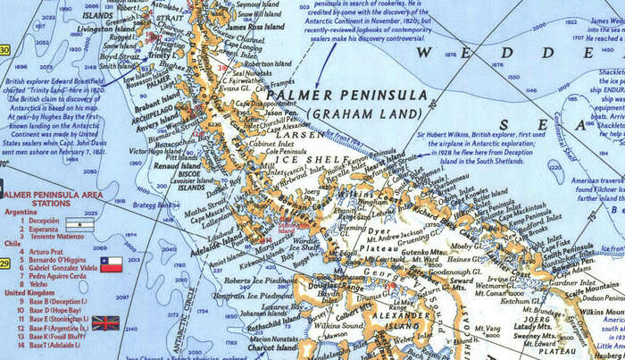 National Geographic Antarctica February 1963 Digital Maps Digital Download