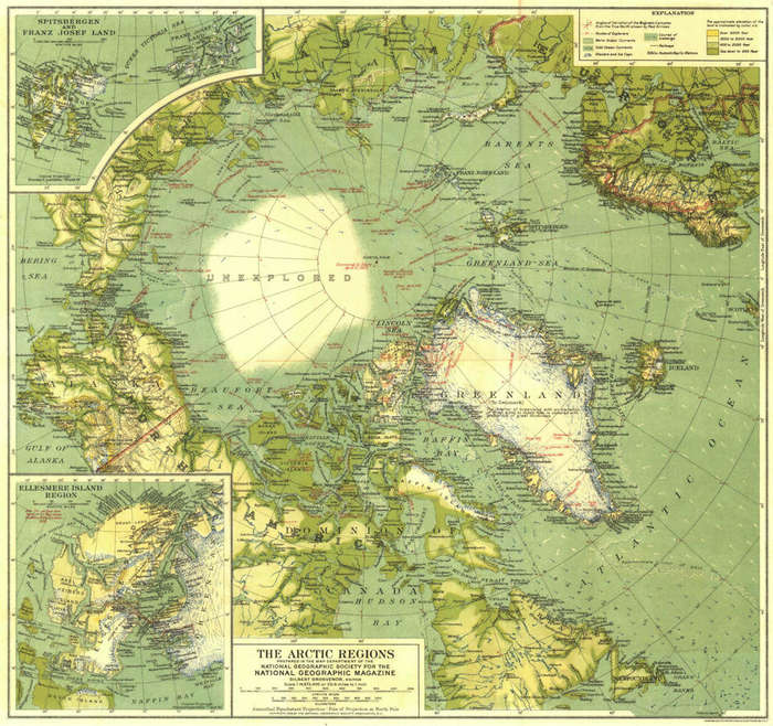National Geographic The Arctic Regions 1925 Digital Maps Digital Download