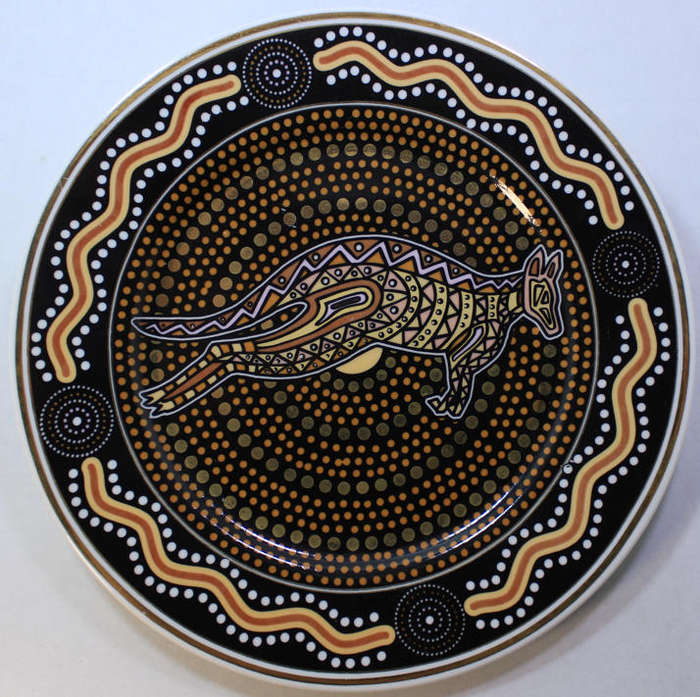 Australia First Nations Decorative Australian Kangaroo Wall Plate